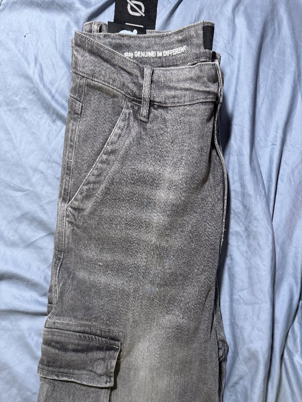 NWT ANOM Harvest Light Gray Skate Cargo Jeans Men’s Size 40